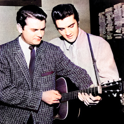Elvis Presley and Sam Phillips