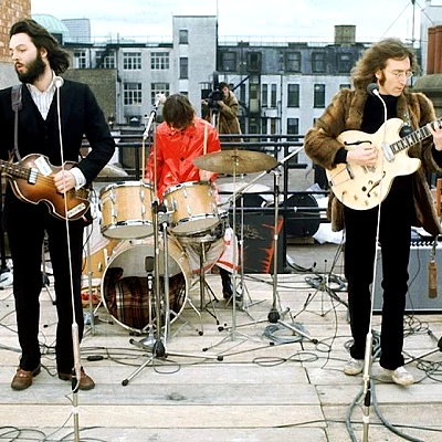 The Beatles rooftop performance.